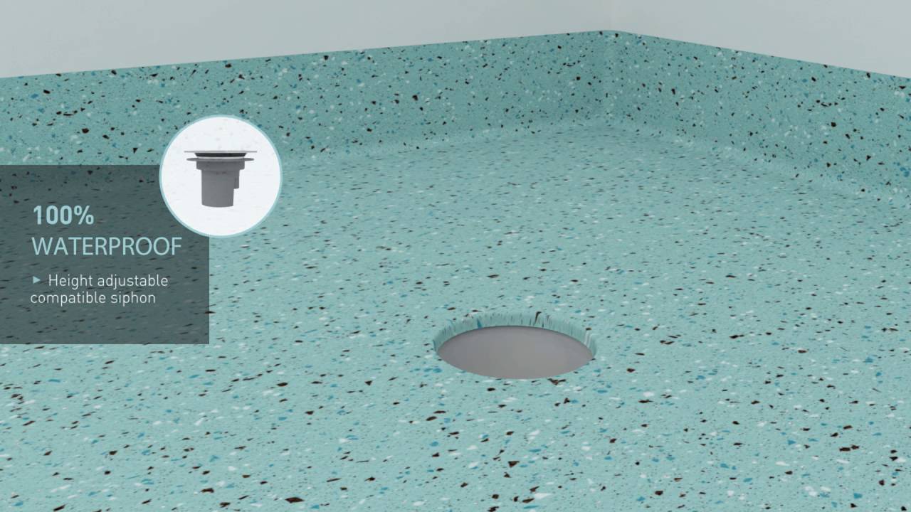 Montaj cu etansare la pardoseala PVC cu sifon sau rigola Gerflor