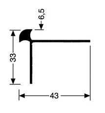 Romus - dimensiuni profil nas trepta 2 pentru LVT sau SPC