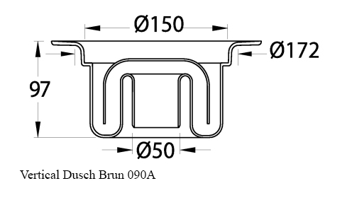 Vertical Dusch Brun 090A